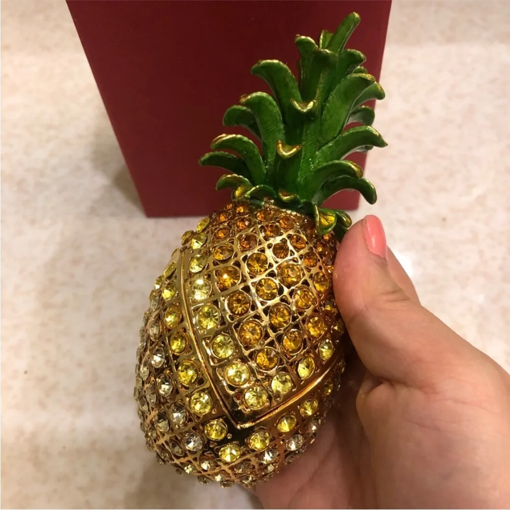 Rhinestone Hawaiian Pineapple Home Decoration,Jewelry box 🎁 - Picture 3 of 3
